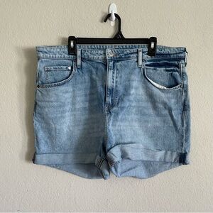 H&M mom shorts regular fit ultra high waist denim short size 16 casual everyday